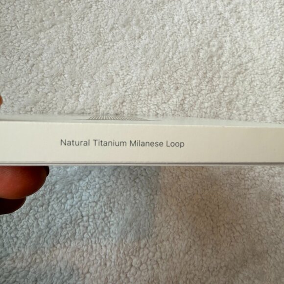 Natural Titanium Milanese Loop Apple Watch Band | 49MM | Medium - Picture 7 of 8